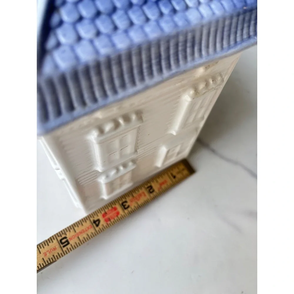 Vtg Avon Ceramic Confectionery House Canister Victorian Storefront Cookie Jar